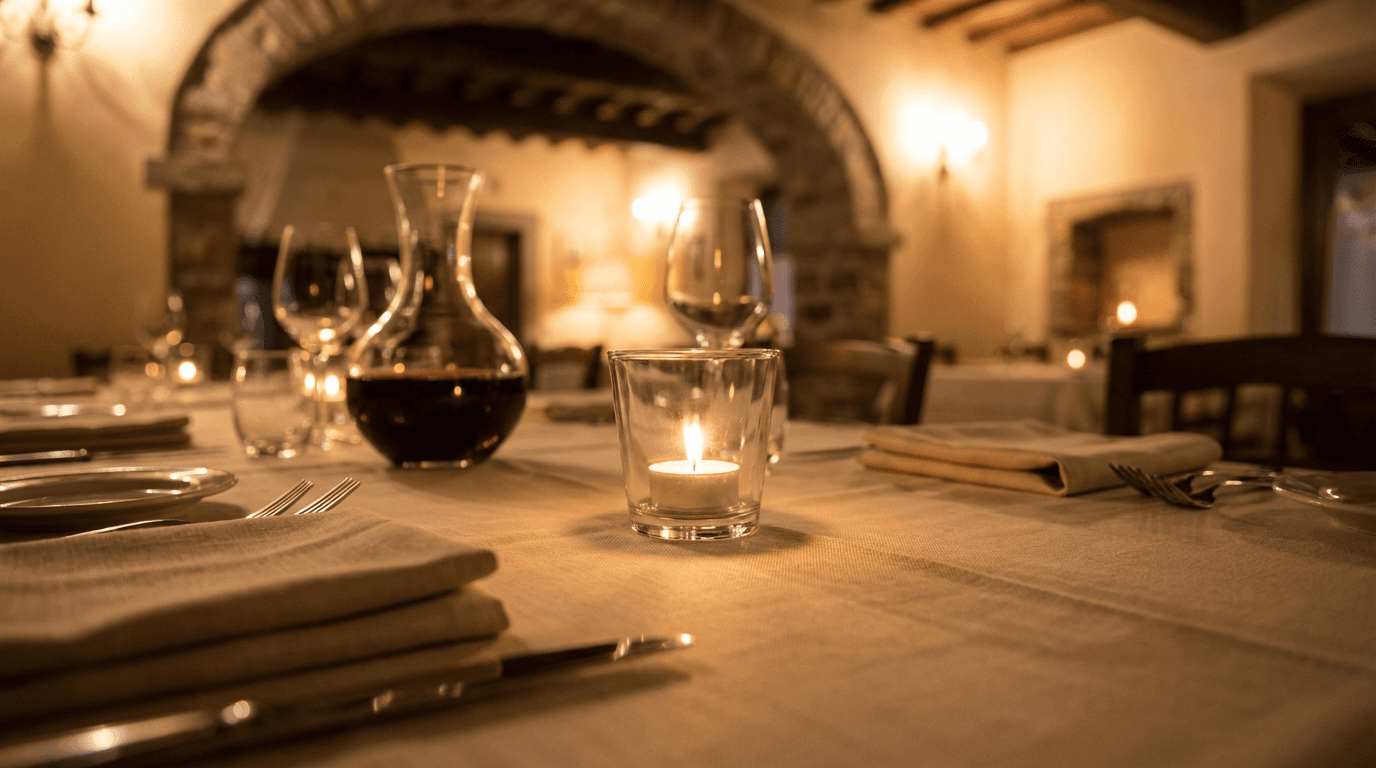 Evening terrace wine gathering