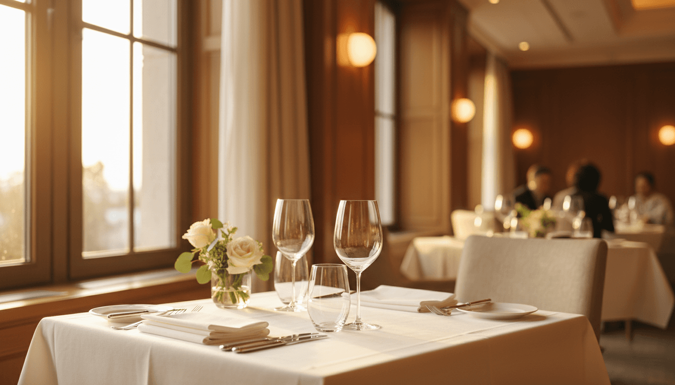 Private members dining table with wine service