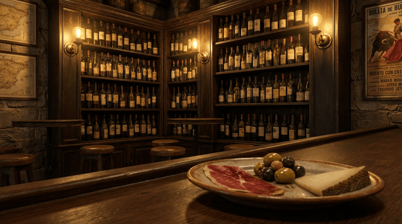 A curated wine cellar